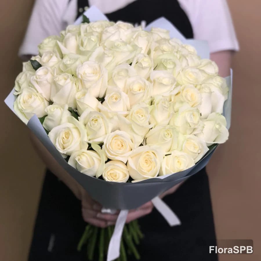 Букет «из 51 белой розы (40 см)»