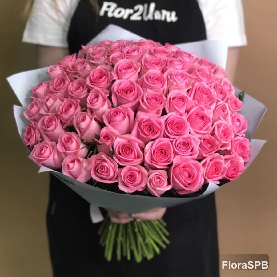 Букет «из 71 розовой розы 40 см»